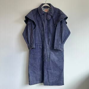 The Australian Outback Collection Cotton Denim Duster Coat Blue XS Trench